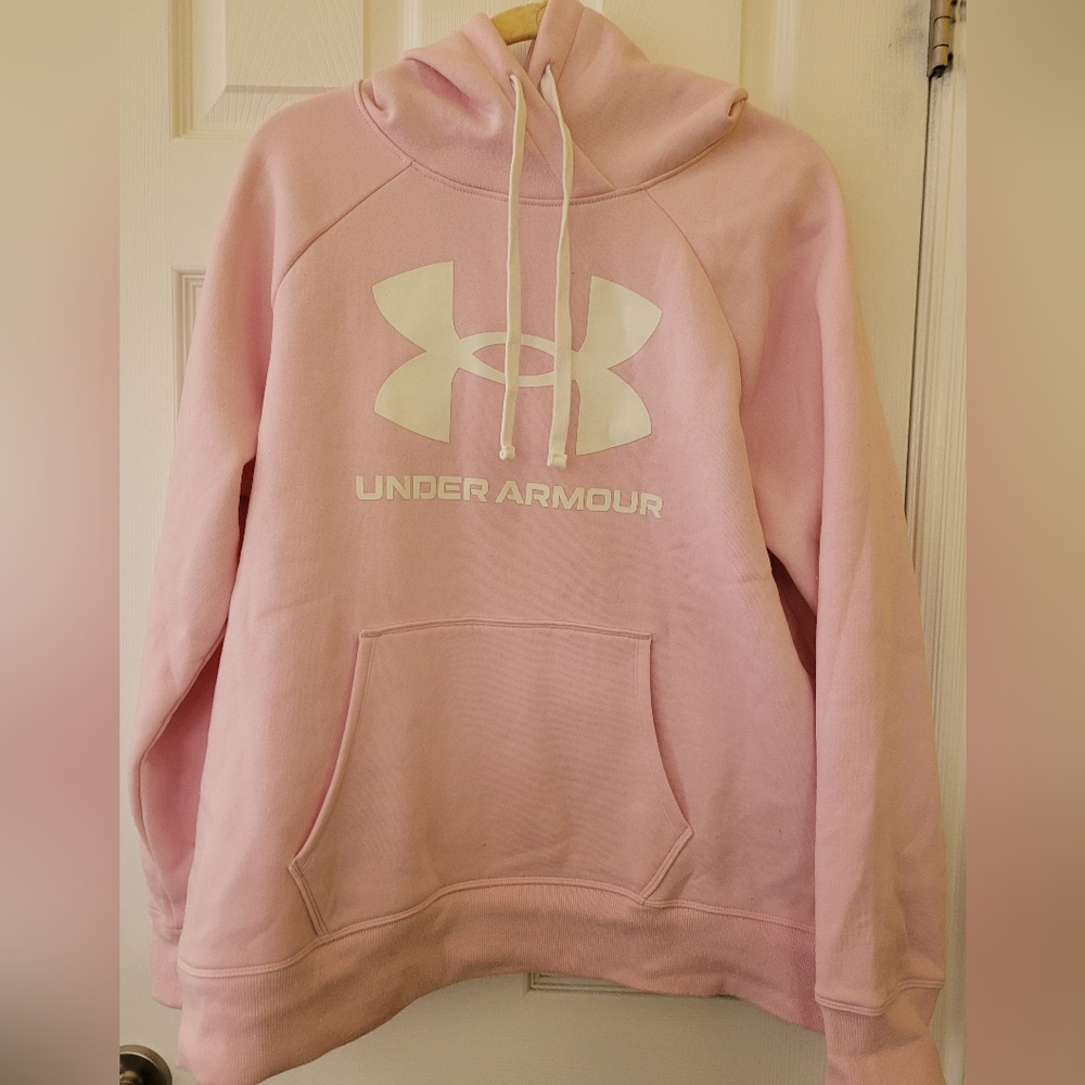 Pink Under Armour Pink XL Fleece Hoodie